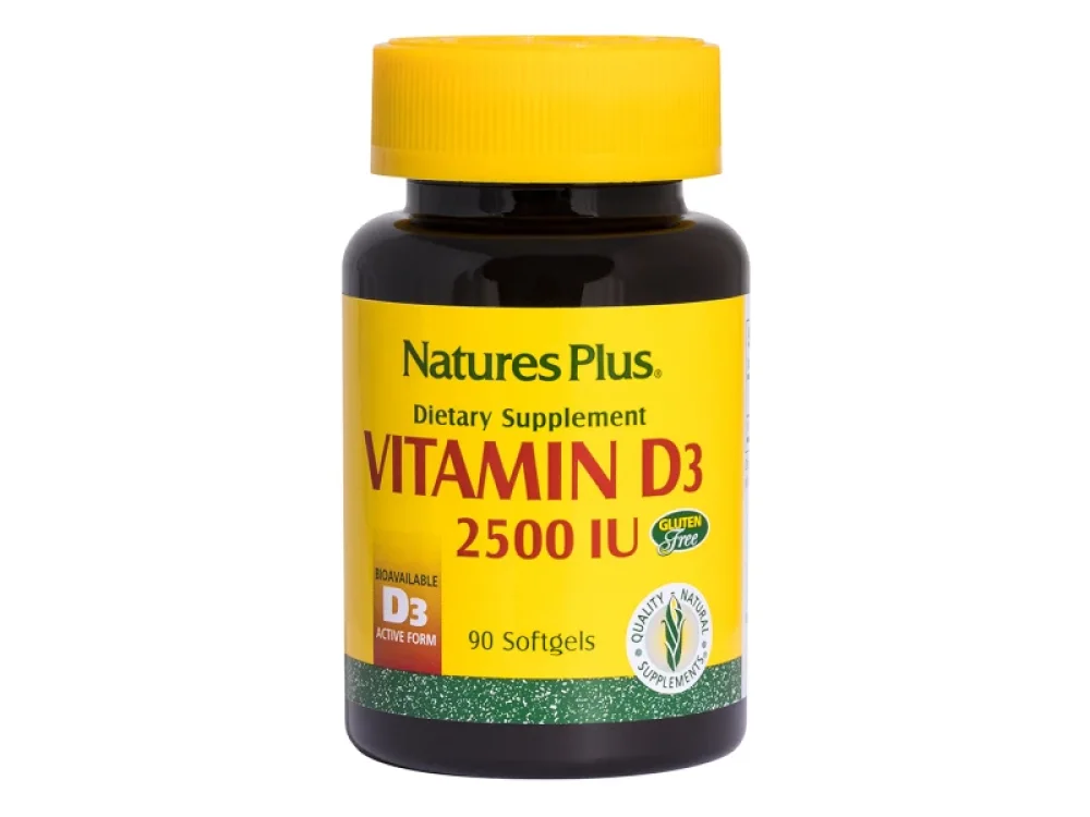 Natures Plus Vitamin D3 2500 IU, 90softgels