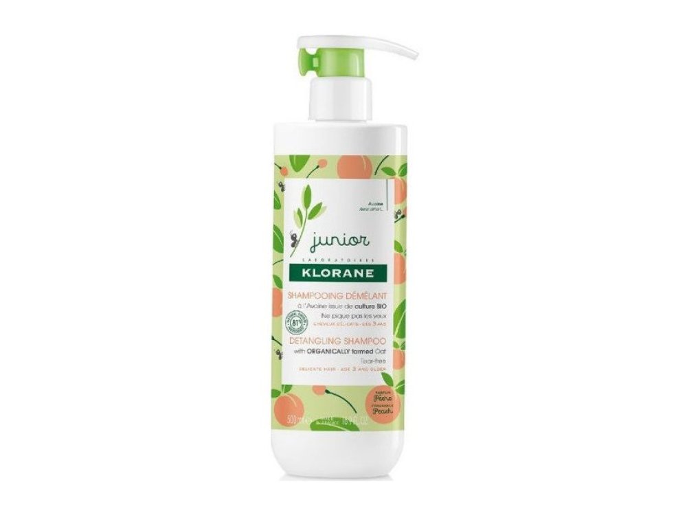 Klorane Petit Junior Shampoo with Peach Fragrance Απαλό - Προστατευτικό Παιδικό Σαμπουάν με άρωμα Ροδάκινο, 500ml