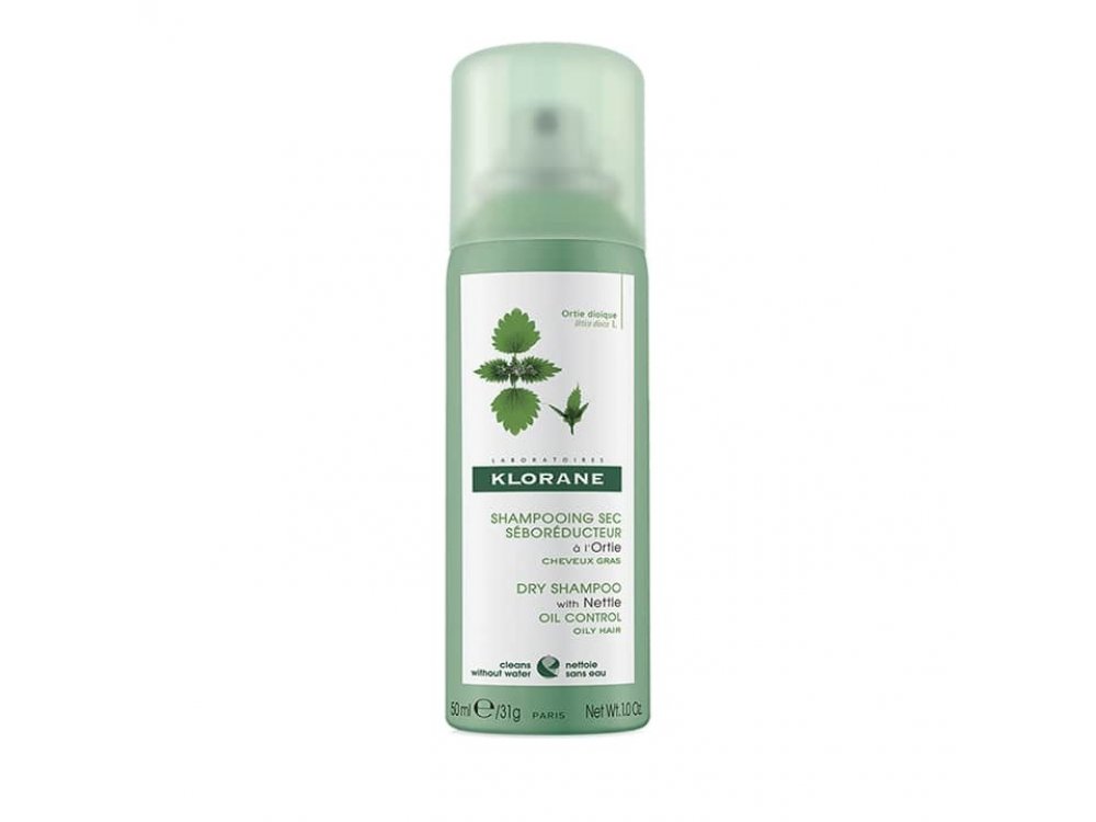 Klorane Dry Shampoo with Nettle Oil Control Ξηρό Σαμπουάν με Τσουκνίδα για Λιπαρά Μαλλιά, 50ml