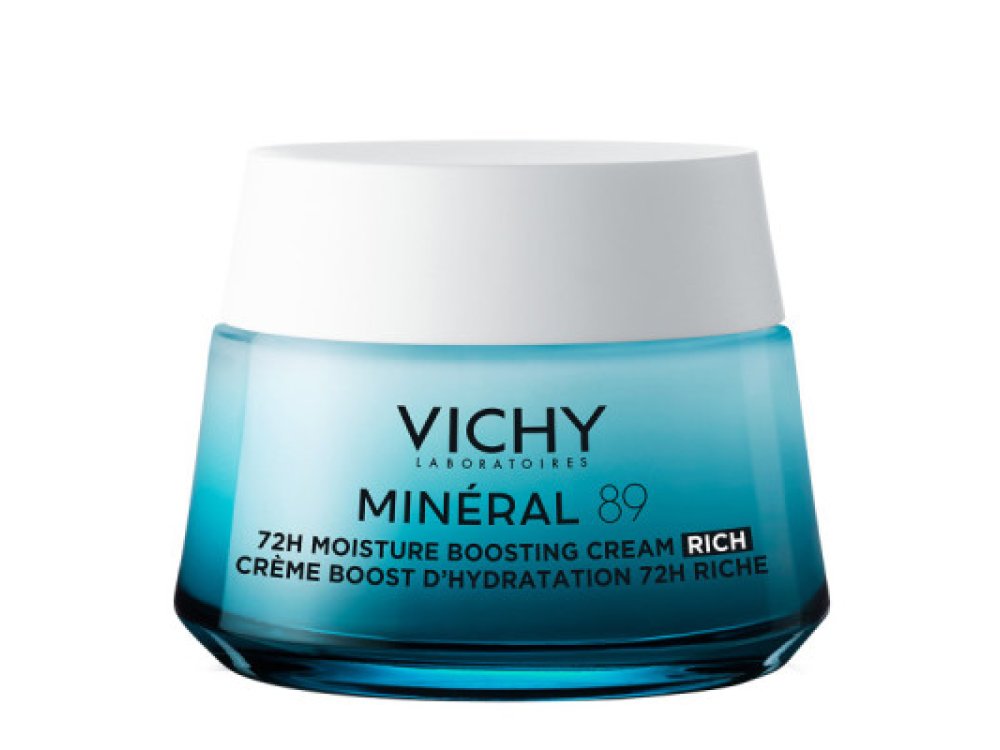 Vichy Mineral 89 72h Moisture Boosting Cream Rich Ενυδατική Κρέμα Προσώπου με Πλούσια Υφή, 50ml