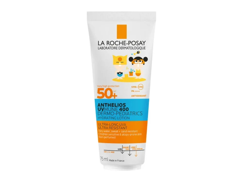 La Roche Posay Anthelios Uvmune 400 Dermo-Pediatrics Hydrating Lotion SPF 50+ Παιδικό Ενυδατικό Αντηλιακό Γαλάκτωμα για Ευαίσθητο & με Τάση Ατοπίας Δέρμα, 75ml