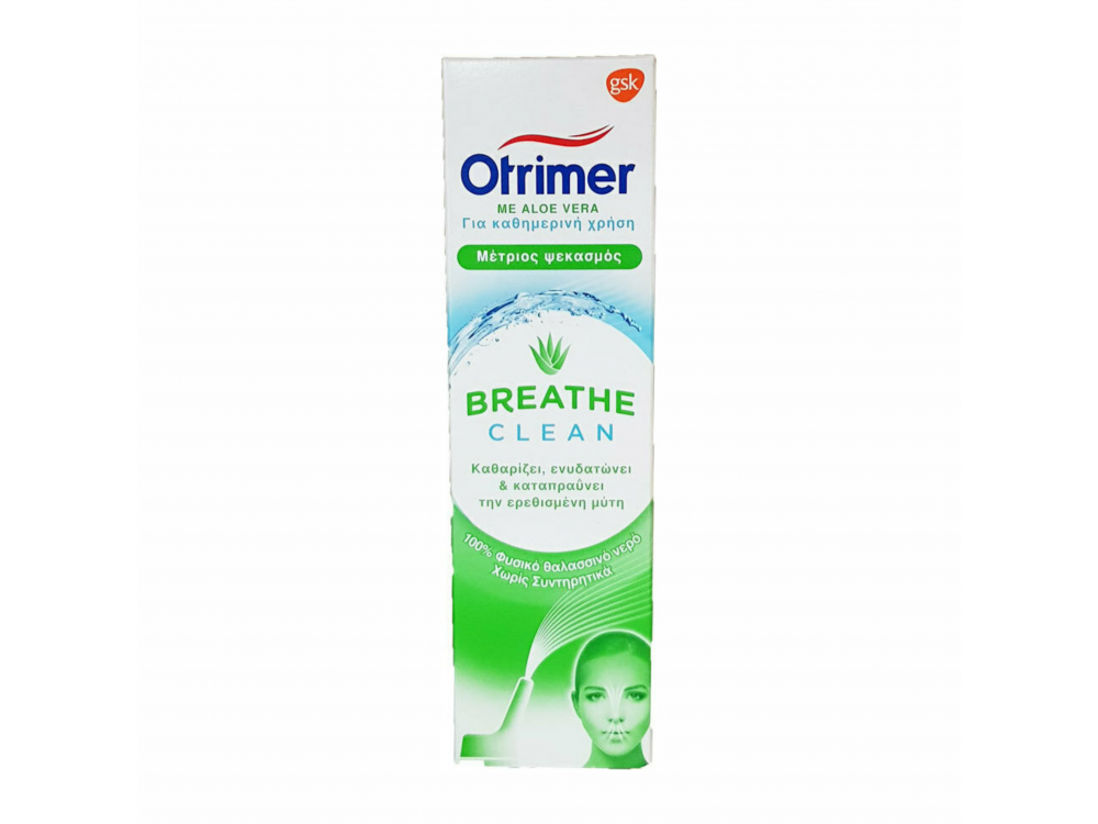 Otrimer Breathe Clean Καθαρίζει Ενυδατώνει & Καταπρα?νει Την Ερεθισμένη Μύτη Μέτριος Ψεκασμός 100ml