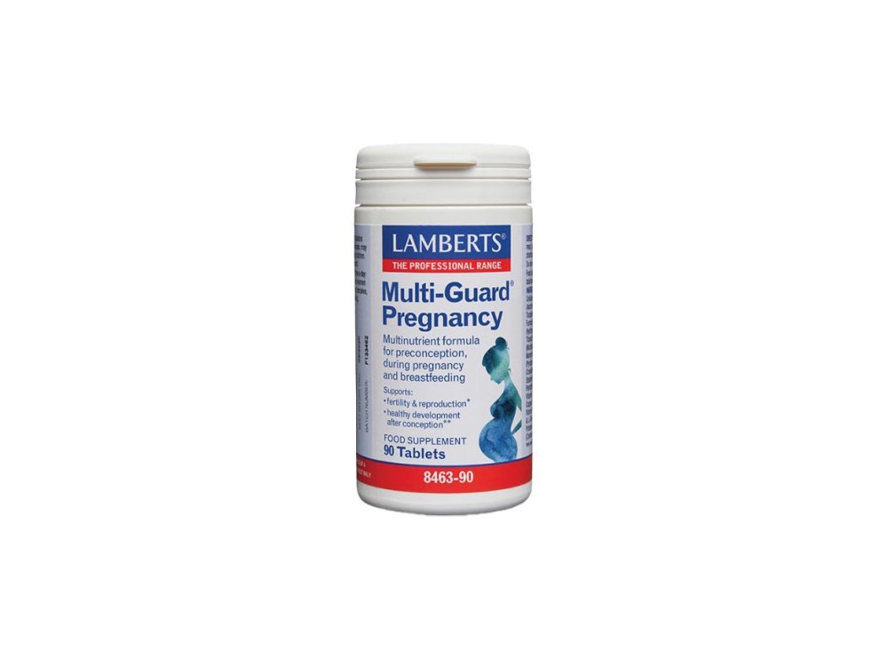 Lamberts Multi-Guard Pregnancy Πολυβιταμινούχος Φόρμουλα για Γυναίκες σε Αναπαραγωγική Ηλικία, 90 tabs