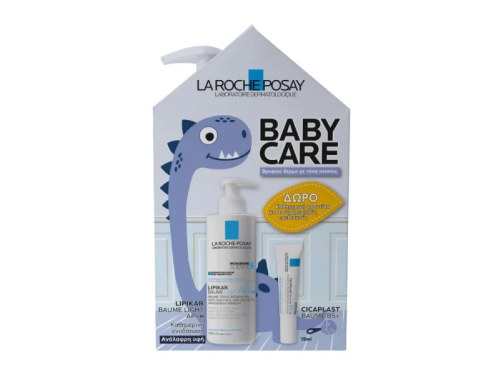 La Roche-Posay Baby Care Promo Lipikar Baume Light AP+M Ενυδατικό Βάλσαμο για το Βρεφικό Δέρμα με Τάση Ατοπίας, 400ml & Δώρο Cicaplast Baume B5+ για την Καταπράυνση του Δέρματος, 15ml, 1σετ