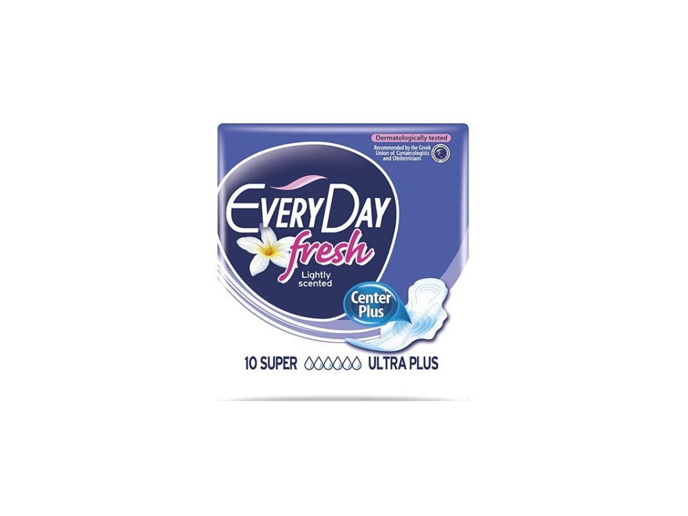 Every Day Fresh Super Ultra Plus Σερβιέτες με Φτερά για Αυξημένη Ροή 6 Σταγόνες, 10τμχ