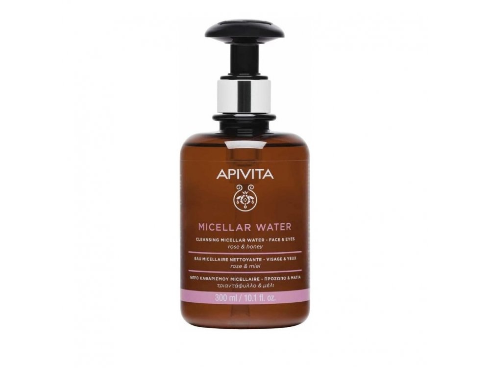 Apivita Micellar Water Καθαρισμού για Πρόσωπο & Μάτια με Τριαντάφυλλο & Μέλι 300ml