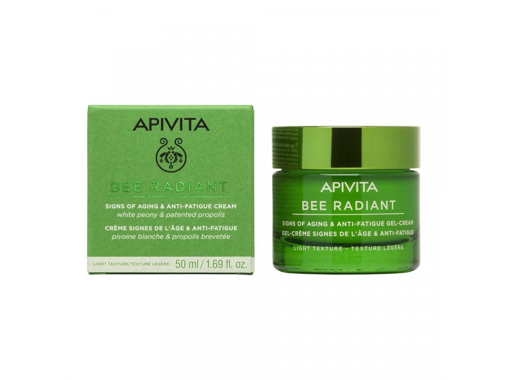 APIVITA BEE RADIANT Κρέμα-Gel για Σημάδια Γήρανσης & Ξεκούραστη Όψη Ελαφριάς Υφής 50ml