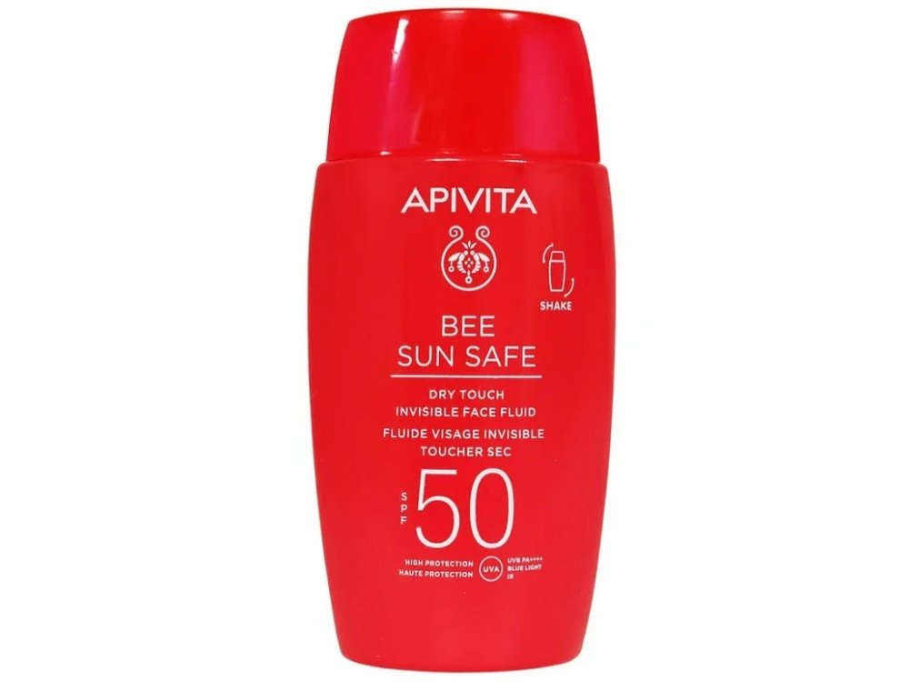 Apivita Bee Sun Safe Dry Touch Invisible Face Fluid SPF50 με Θαλάσσια Φύκη και Πρόπολη, 50ml