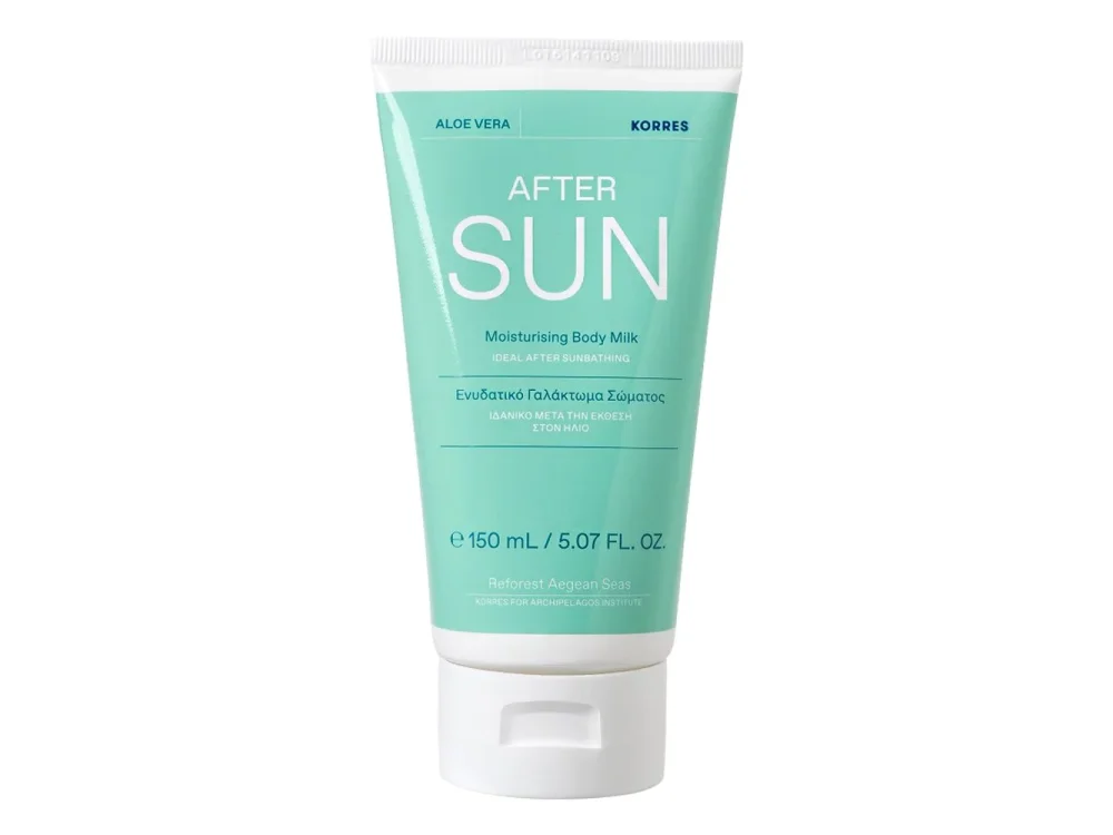 Korres Sun Aloe Vera Body Milk After Sun, Ενυδατικό Γαλάκτωμα για μετά τον Ήλιο με Αλόη, 150ml