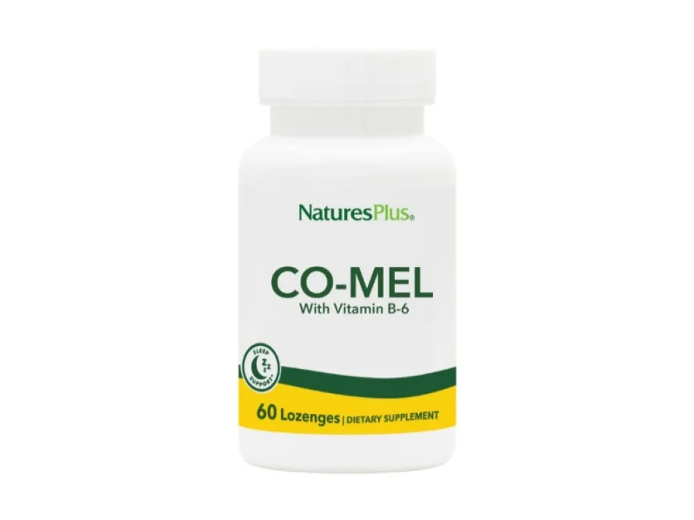 Natures Plus Co-Mel with Vitamin B-6 για την Αντιμετώπιση του Jet Lag και των Διαταραχών του Ύπνου, 60 lozenges