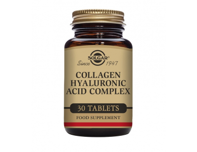 Solgar Collagen Hyaluronic Acid Complex Συμπλήρωμα Διατροφής Με Υαλουρονικό Οξύ 30 Ταμπλέτες