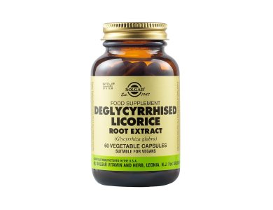 Solgar Deglycyrrhised Licorise Root Extract Συμπλήρωμα Διατροφής Γλυκόριζας, 60veg.caps