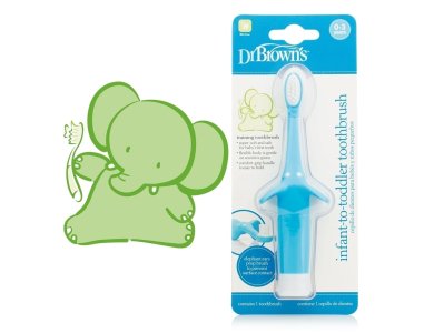 Dr. Brown's Infant to Toddler Toothbrush, Βρεφική - Παιδική Οδοντόβουρτσα 0-3 ετών Μπλε, 1τμχ
