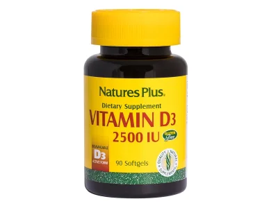 Natures Plus Vitamin D3 2500 IU, 90softgels