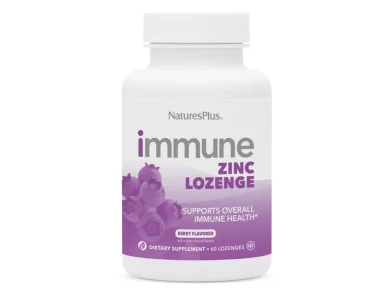 Natures Plus Immune Zinc Lozenge για την Ενίσχυση του Ανοσοποιητικού με Ψευδάργυρο, 60lozenges