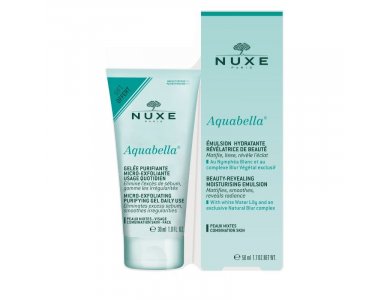 NUXE Aquabella Beauty-Revealing Moisturising Emulsion 50ml & Aquabella Micro-Exfoliating Purifying Gel 30ml