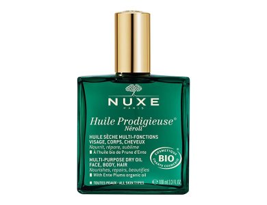 Nuxe Huile Prodigieuse Neroli Organic, Ξηρό Λάδι για Πρόσωπο, Σώμα & Μαλλιά με Καταπαραϋντικό Άρωμα, 100ml