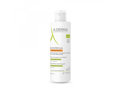 A-DERMA - EXOMEGA Control Gel Moussant Emollient, Αφρός Καθαρισμού για ατοπικά & ευαίσθητα δέρματα, 500ml