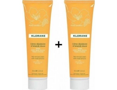 Klorane PROMO Hair Removal Απαλή Αποτριχωτική Cream Ποδιών Με Άρωμα Almond 2x150ml -1? Το Δεύτερο Προϊόν