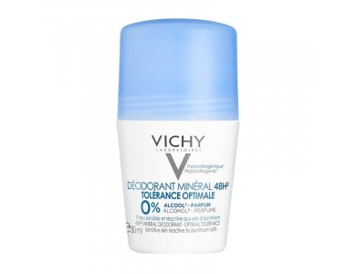 Vichy Deodorant Mineral 48H Roll On Tolerance Optimale 0% Alcool 50ml, αποσμητικό