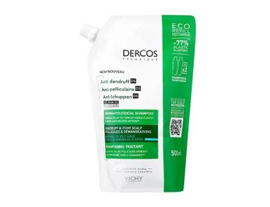 Vichy Dercos Anti-Dandruff DS Eco Refill Ανταλλακτικό Σαμπουάν κατά της Πιτυρίδας για Κανονικά & Λιπαρά Μαλλιά, 500ml