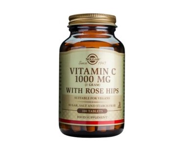 Solgar ROSE HIPS Vitamin C 1000mg 100 Δισκία