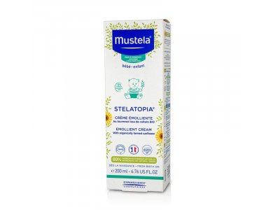 Mustela Stelatopia Emollient Cream, Μαλακτική Κρέμα, 200 ml