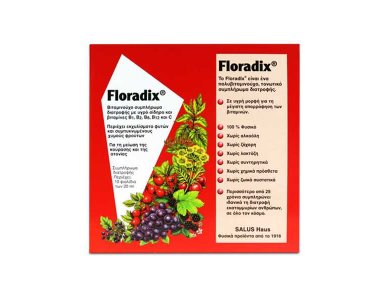 Power Health Floradix Συμπλήρωμα Διατροφής Για Την 'Ελλειψη Σιδήρου 10x20ml Φιαλίδια