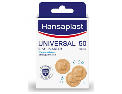 Hansaplast Universal Στρογγυλά Επιθέματα Πληγών Διαμέτρου 23mm, 50strips