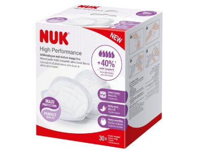 Nuk Nursing Breast Pads High Performance,  Επιθέματα Στήθους, 30τμχ
