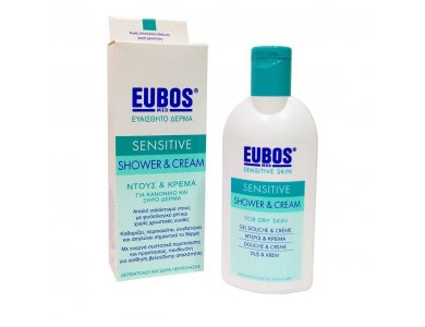 Eubos Sensitive Shower & Cream Απαλό Υγρό Καθαρισμού Σώματος για Ξηρή Επιδερμίδα 200ml
