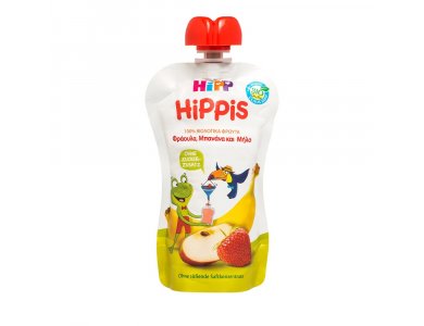 Hipp Hippis Παρασκεύασμα Φρούτων Φράουλα,Μπανάνα και Μήλο Από 1 Έτους 100gr