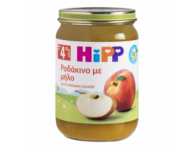 Hipp Φρουτόκρεμα Ροδάκινο με Μήλο 4m+, 190gr