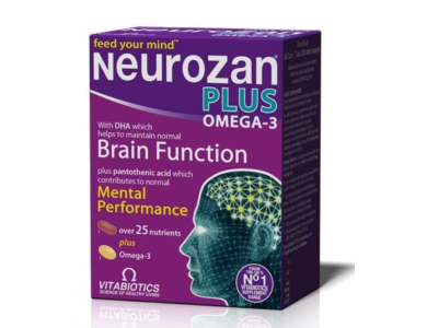 Vitabiotics Neurozan Plus Omega- 3, Συμπλήρωμα Διατροφής για Την Ενίσχυση της Εγκεφαλικής Λειτουργίας, 28tabs+28caps