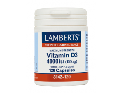 Lamberts Vitamin D3 4000iu (100μg) Βιταμίνη D3, 120tabs