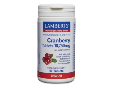 Lamberts Cranberry Tablets Κάψουλες με Κράνμπερι 18.750mg για την Υγεία του Ουροποιητικού, 60Caps