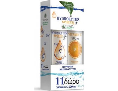 Power Health Hydrolytes Sports with Stevia & Vitamin C 500mg 20 + 20 αναβράζοντα δισκία