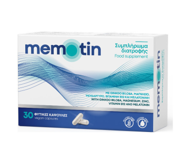 BioAxess Memotin, Συμπλήρωμα Διατροφής για την Αντιμετώπιση των Εμβοών και την Ενίσχυση της Μνήμης, 30veg.caps