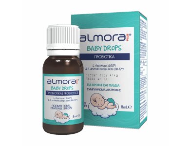 Almora Plus Baby Drops Probiotics, Συμπλήρωμα Διατροφής για την Ανακούφιση των Βρεφικών Κολικών, 8ml
