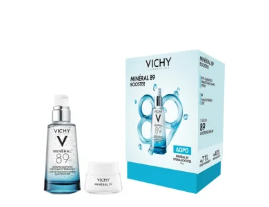 Vichy Promo Mineral 89 Daily Booster Ενυδατικός Ορός Προσώπου, 50ml & Δώρο Mineral 89 Κρέμα Booster Ενυδάτωσης, 15ml, 1σετ