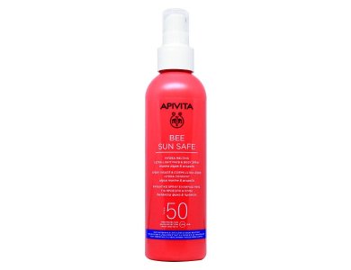 Apivita Bee Sun Safe Hydra Melting Ultra Light Face & Body Spray, Αντηλιακό με Φύκια & Πρόπολη SPF50, 200ml