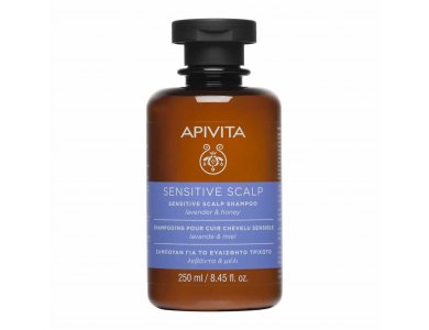 Apivita Sensitive Scalp Shampoo, Σαμπουάν για το Ευαίσθητο Τριχωτό με Πρεβιοτικά & Μέλι, 250ml
