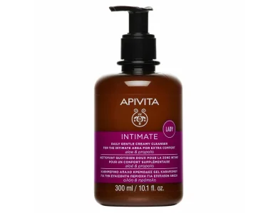 Apivita Intimate Lady Daily Gentle Creamy Cleanser Gel Καθαρισμού για την Ευαίσθητη Περιοχή με Αλόη & Πρόπολη, 300ml