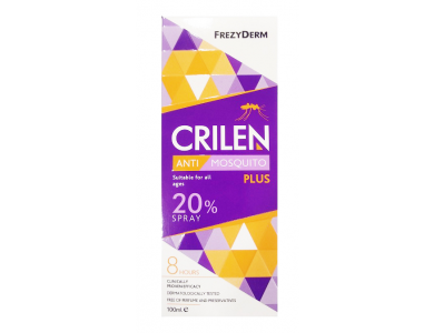 Frezyderm Crilen Anti Mosquito Plus 20%, Άοσμο Εντομοαπωθητικό Σπρέι, 100ml