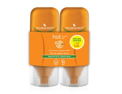 Pharmasept Promo Hot Power Gel Θερμαντικό Τζελ για Ανακούφιση & Χαλάρωση, 2x100ml