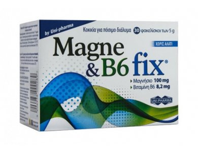 Uni-Pharma Magne & B6 Fix 30 φακελίσκοι των 5gr