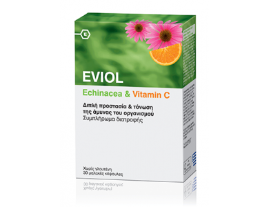 EVIOL Echinacea & Vitamin C 30 Caps