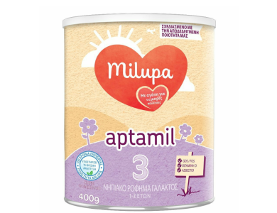Milupa Aptamil 3, Βρεφικό Γάλα σε Σκόνη12m+, 400gr