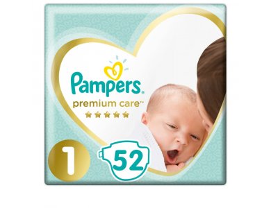 Pampers Premium Care No1 (2-5kg) 52τμχ