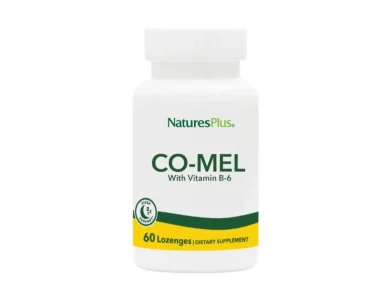 Natures Plus Co-Mel with Vitamin B-6 για την Αντιμετώπιση του Jet Lag και των Διαταραχών του Ύπνου, 60 lozenges